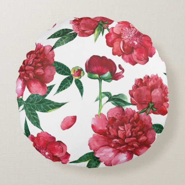  Colour Burst Abstract Art Round Cushion (Front)