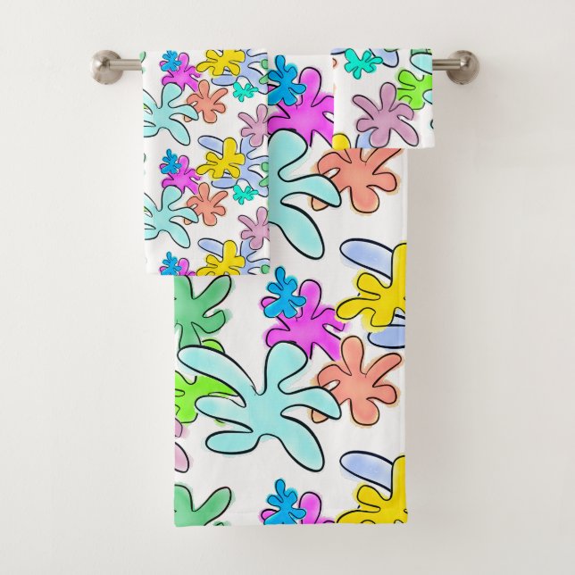 Colour Burst Bath Towel Set (Insitu)