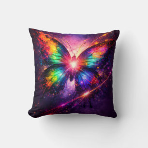 Colour Burst Butterfly Cushion