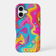 Colour Burst Butterfly Marble Phone Case