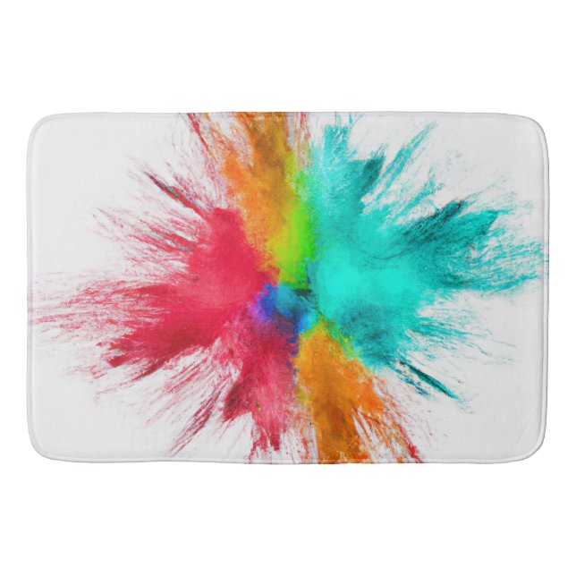 Colour Burst Centerpiece Art Bath Mat (Front)