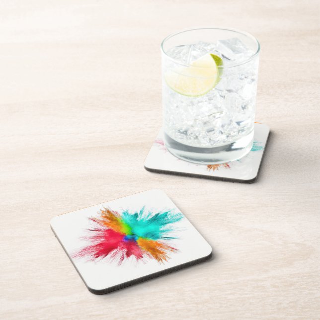 Colour Burst Centerpiece Art Coaster (Right Side)
