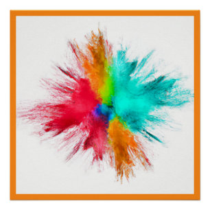 Colour Burst Centerpiece Art Poster