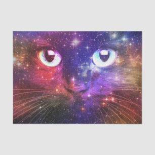 Colour Burst Galaxy Cat Tissue Paper