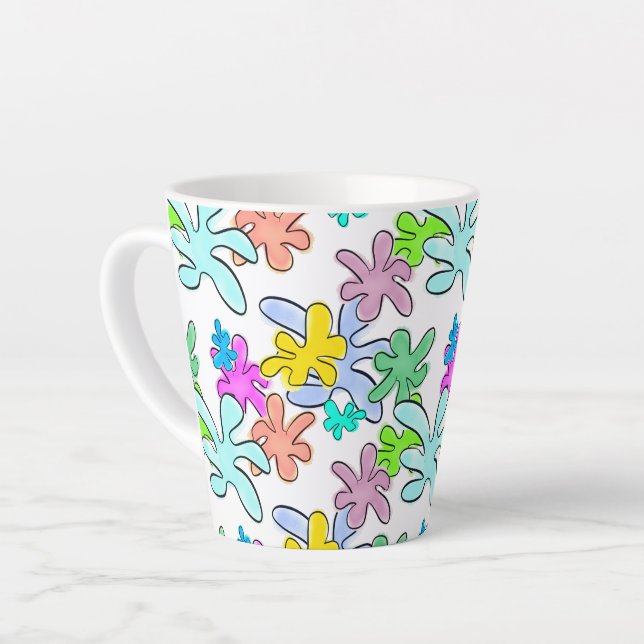 Colour Burst Latte Mug (Left Angle)