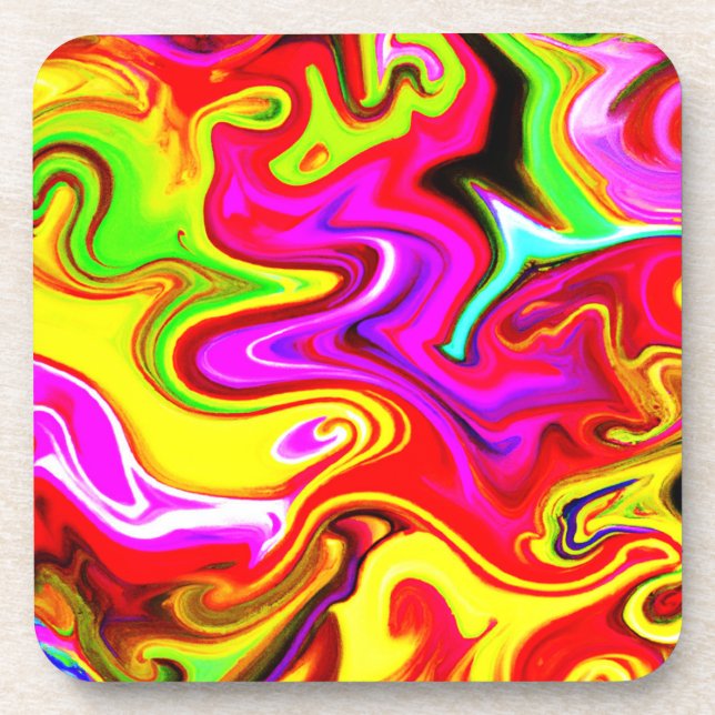 Colour Burst Pattern Coaster (Front)
