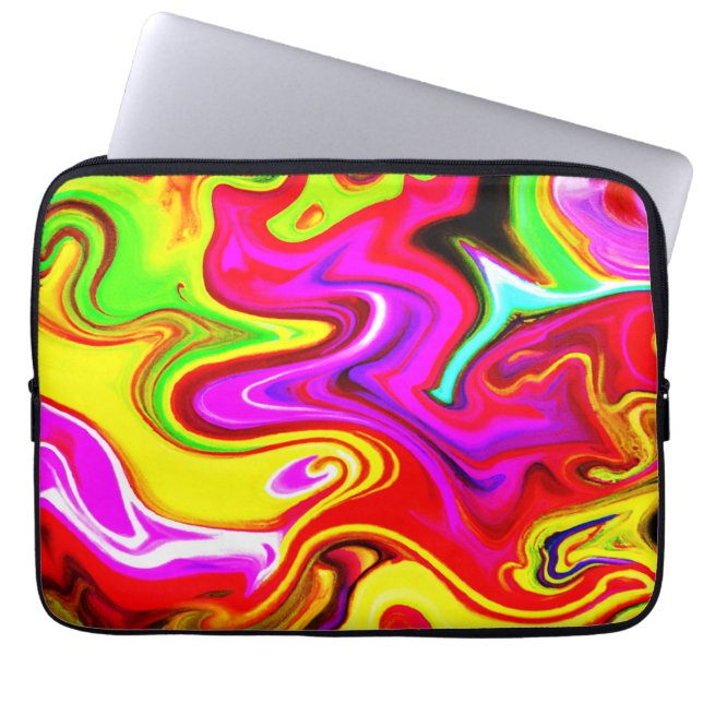 Colour Burst Pattern Laptop Sleeve (Front)