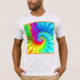Colour Burst Spiral Pattern Art T-Shirt