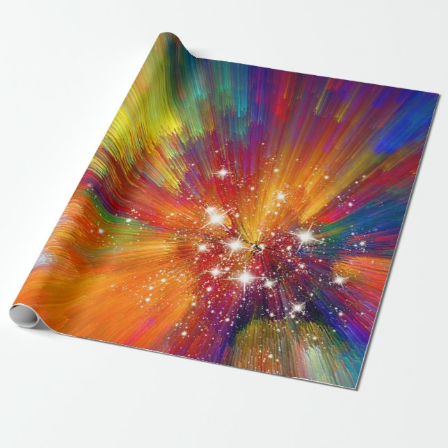 Colour Burst Wrapping Paper (Unrolled)