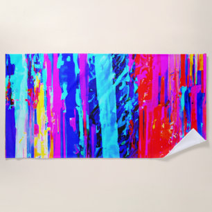 Colour Bursting Pattern Beach Towel