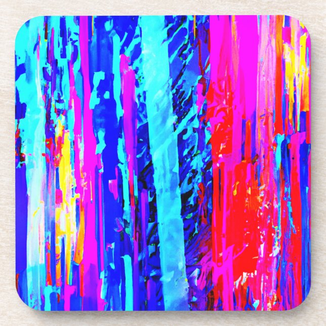 Colour Bursting Pattern Coaster (Front)