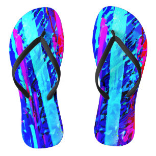 Colour Bursting Pattern Flip Flops