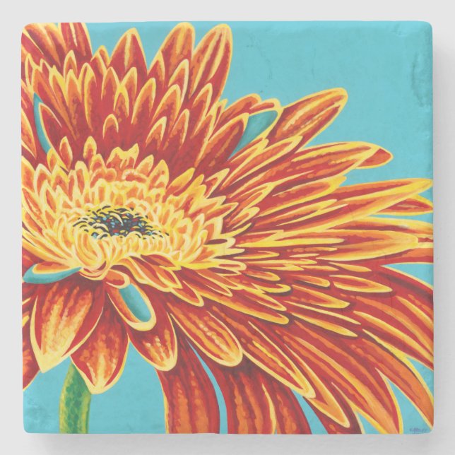 Colour Bursts I Stone Coaster (Front)