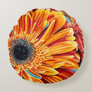 Colour Bursts II Round Cushion