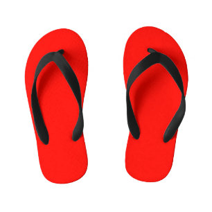 colour candy apple red kid's flip flops