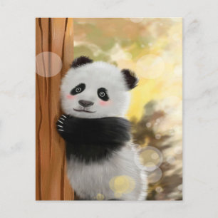 Colour Cartoon Panda Funny Cute Gift Flyer