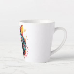 Colour cat  latte mug