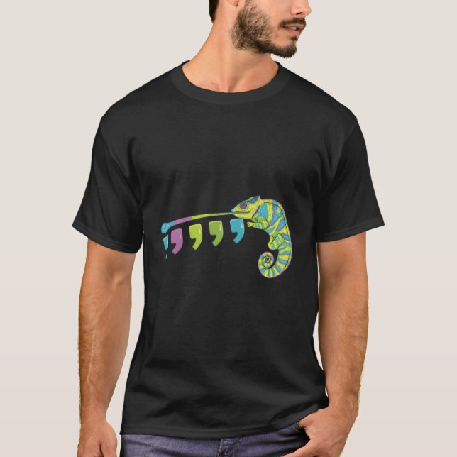 Colour Changing Chameleon Comma Chameleon T-Shirt (Front)