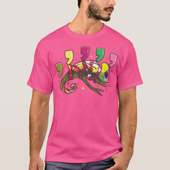 Colour Changing Chameleon Comma Chameleon T-Shirt (Front)