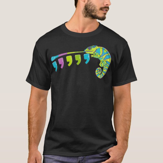 Colour Changing Chameleon Comma Chameleon  T-Shirt (Front)