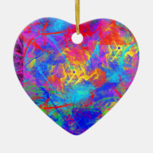 Colour Chaos Ceramic Tree Decoration