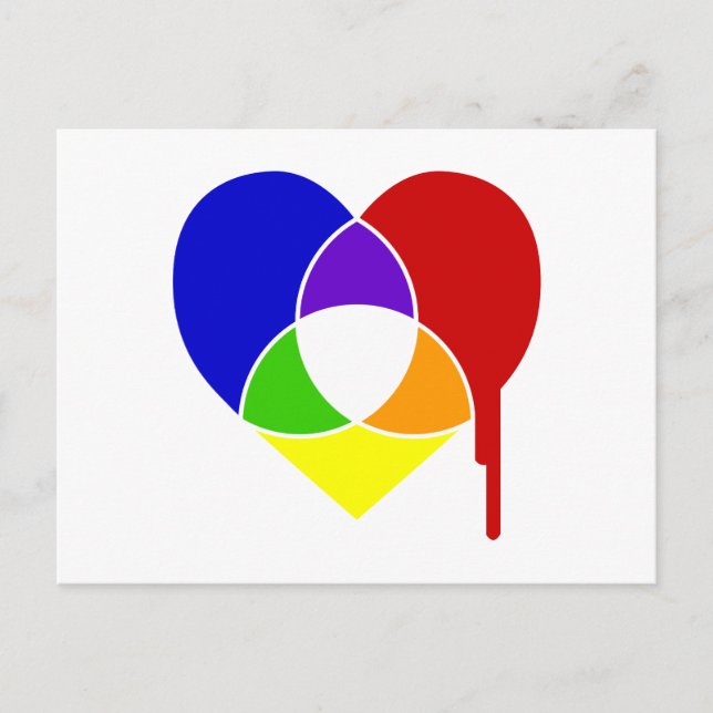 colour chart heart postcard (Front)