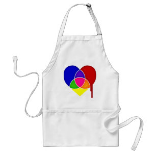colour chart heart standard apron