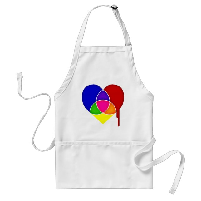 colour chart heart standard apron (Front)
