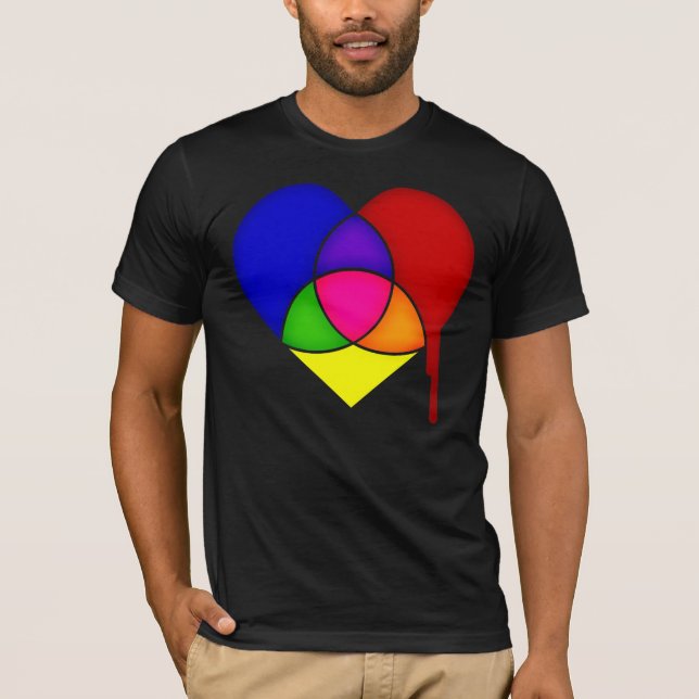 colour chart heart T-Shirt (Front)