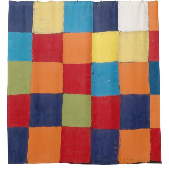 Colour Chart 'Qu 1' by Paul Klee Shower Curtain (Front)