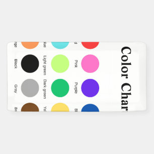 Colour chart school teacher kids chart editable  banner