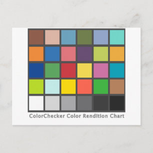 Colour Chequered Table Postcard