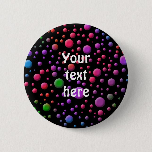 Colour Circles 6 Cm Round Badge (Front)