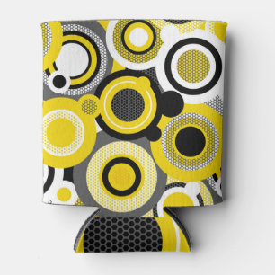 Colour circles, abstract geometric seamless textur can cooler