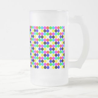 colour circles as frosted glass beer mug