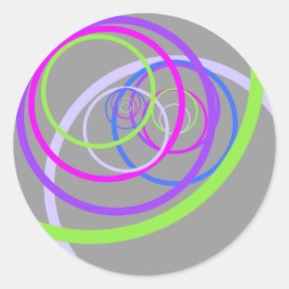 colour circles classic round sticker