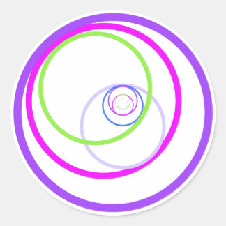 colour circles classic round sticker