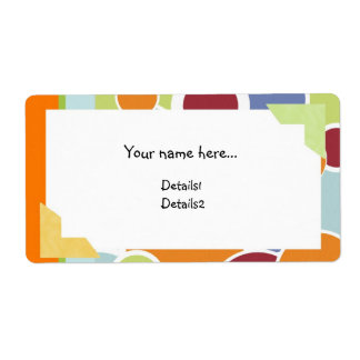 Colour Circles Name Label