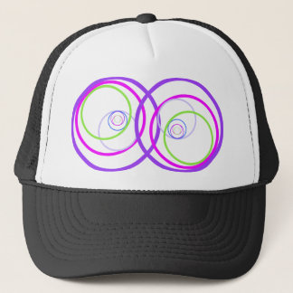 colour circles trucker hat