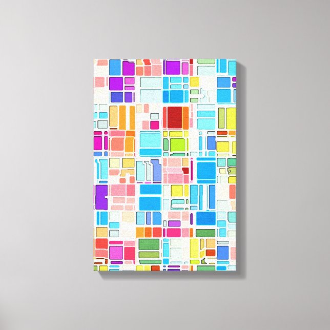 Colour City from Above Canvas Print (Front)