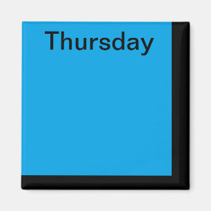 Colour Code Day of Week Magnet Calendar Visual