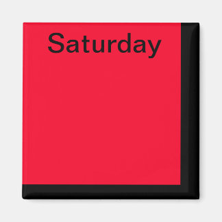 Colour Code Day of Week Magnet Calendar Visual Too