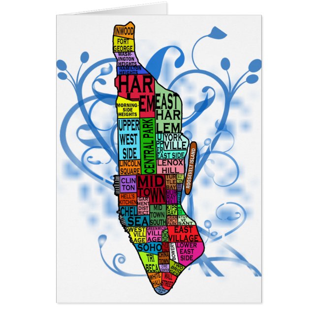 Colour Coded Manhattan Map (Front)