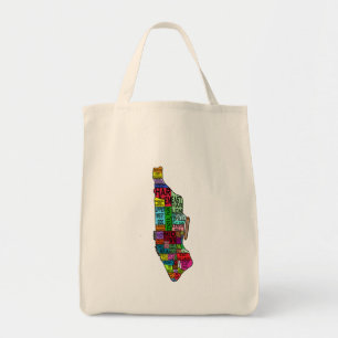 Colour Coded Manhattan NYC Tshirts, Hoodies Tote Bag