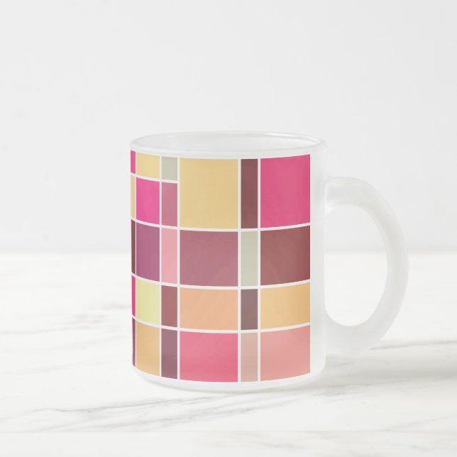 Colour Composition Frosted Glass Coffee Mug (Right)