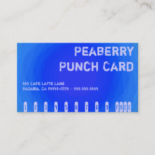 Colour Contrast Crazy Coffee Vortex Punchcard Loyalty Card