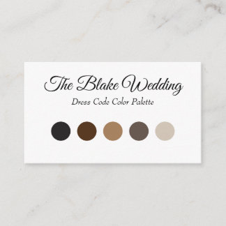 Colour Coordinated Wedding Invitation Insert Cards