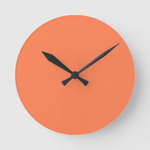 colour coral round clock