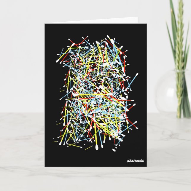 Colour Cotton Swabs Greeting Card (Front)