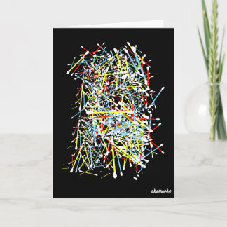 Colour Cotton Swabs Greeting Card